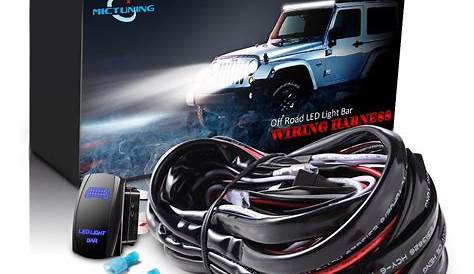 MICTUNING LED Light Bar Wiring Harness Fuse 40A Relay On-off Rocker