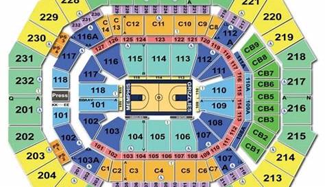 fedexforum seating chart with seat numbers