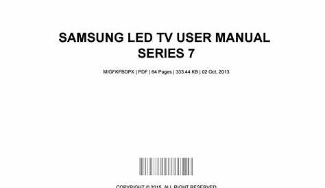 Samsung led tv user manual series 7 by GaryCarter3331 - Issuu
