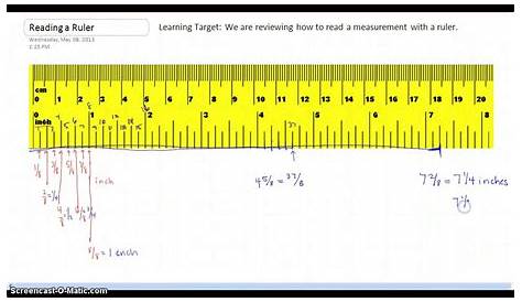 How to read measurements on a ruler. | Doovi
