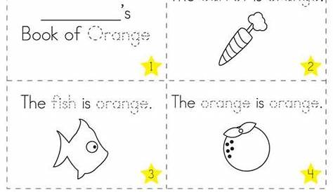 Printable Coloring Booklets | Learning colors, Preschool colors, Orange
