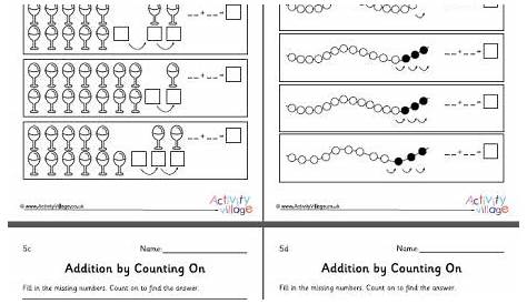 Addition by Counting On Worksheets Set 5