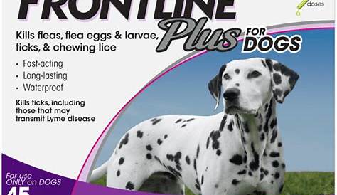 FRONTLINE Plus for Large Dogs (45-88 lbs) Flea and Tick Treatment, 3