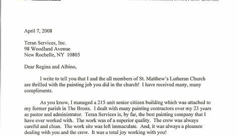 sample solicitation letter for church project