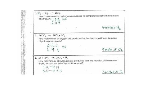 34 Mole Problems Chemistry Worksheet With Answers - support worksheet