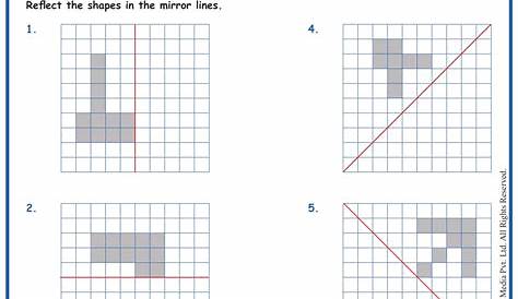 geometry reflection worksheets