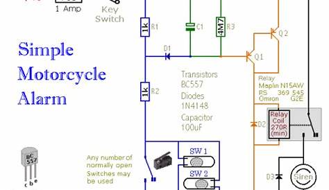 Motorcycle Alarm With Transistor Circuit Diagram | Super Circuit Diagram