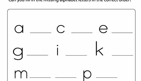 36 Entertaining Missing Letters Worksheets - Kitty Baby Love
