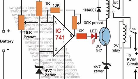 Automatic 12v Battery Charger Circuit Diagram | Battery charger circuit, Circuit projects, Circuit