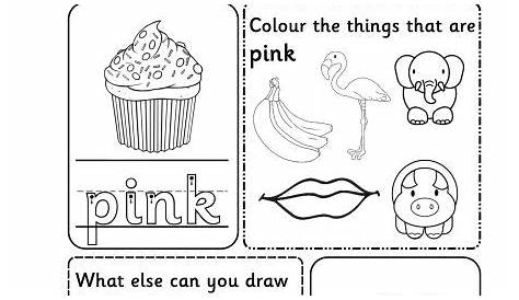 6 Color Pink Worksheets For Preschool / worksheeto.com