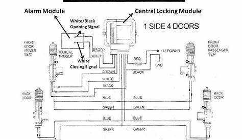 car door lock circuit diagram