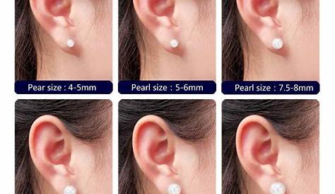 10 mm earring size chart