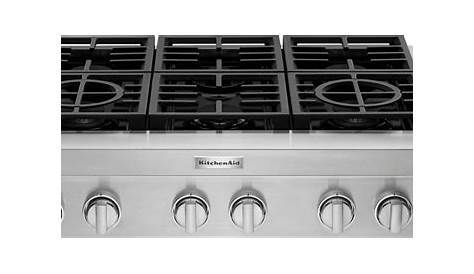 KitchenAid Commercial-Style 36" Built-In Gas Cooktop Stainless Steel