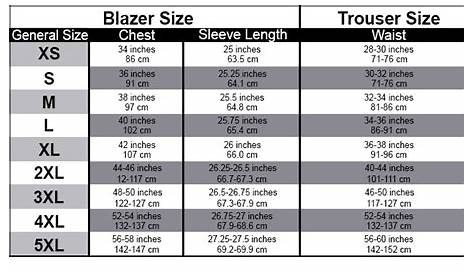 Men's Suits Size Chart - Size Chart America Suits / Our personal