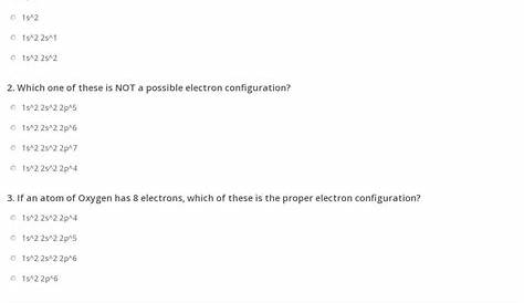Electron Configuration Worksheet Answers Quiz & Worksheet S P & D