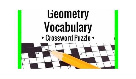 Introductory Geometry Vocabulary Crossword Puzzle by Mrs E Teaches Math