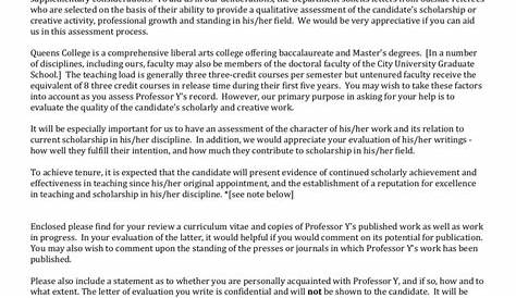 Tenure & Promotion to Assoc Prof Letter