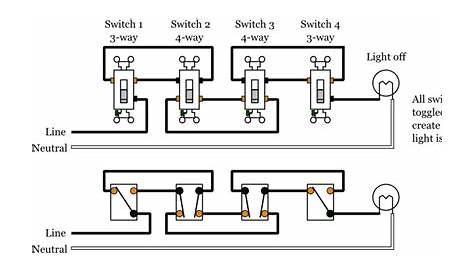 four way switch wiring schematic
