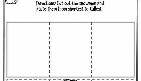 Preschool Worksheets Snowman Measuring - The Keeper of the Memories