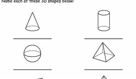 identifying 3d shapes worksheets