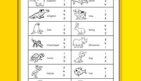 Syllables printables for kindergarten and first grade. #preschool #