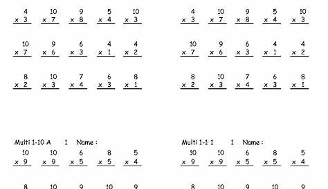 multiply by 6 worksheets
