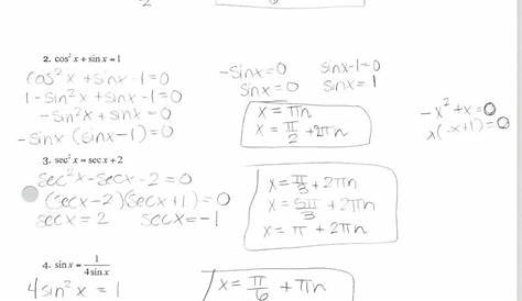 simplifying trig expressions worksheet