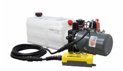 6 Quart 12V KTI Single & Double Acting Hydraulic Pump | Hydraulic pump