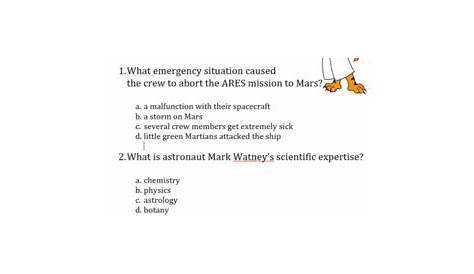 the martian questions worksheets