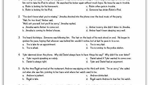 Making Inferences Worksheets Grade 6 – Kidsworksheetfun