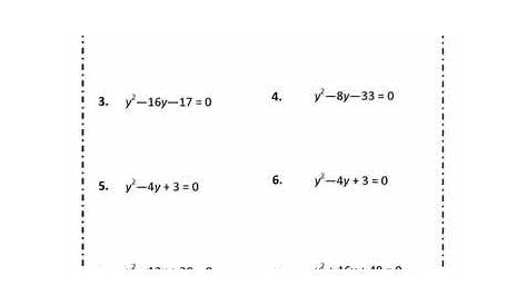 Complete the Square 2 Worksheets