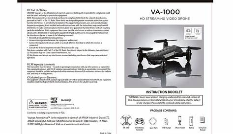 AMAX VOYAGE AERONAUTICS VA-1000 INSTRUCTION BOOKLET Pdf Download | ManualsLib