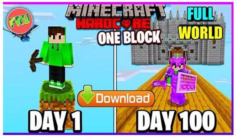 How To Download Fru One Block Hardcore 100 Days World | Minecraft