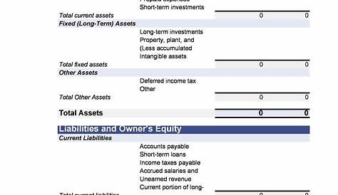 38 Free Balance Sheet Templates & Examples - Template Lab