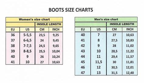 goat youth size chart shoes