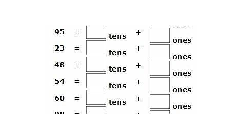 place value worksheets for grade 1