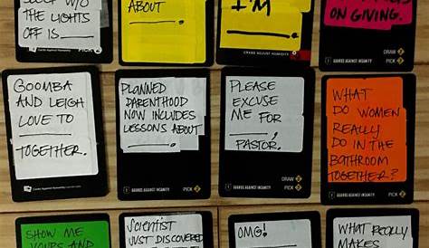 DIY your own cards against humanity or awesome and hilarious ideas for