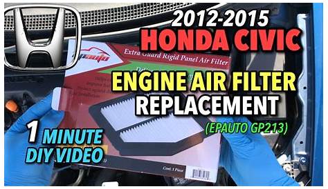 Honda Civic - Engine Air Filter Replacement - 2012-2015 - YouTube