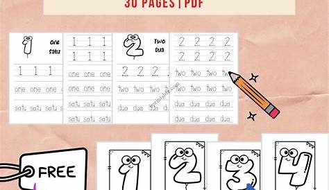 123 Number Tracing Worksheet – Preschool, Home Schooling, Kids Learning