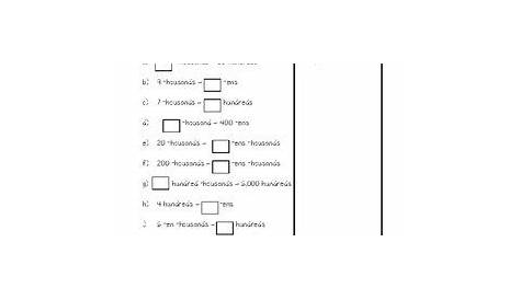 4.NBT.1 & 4.NBT.2 Worksheets - Place Value Understanding | TpT