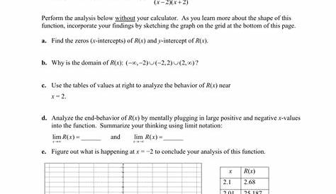 rational functions worksheets with answers