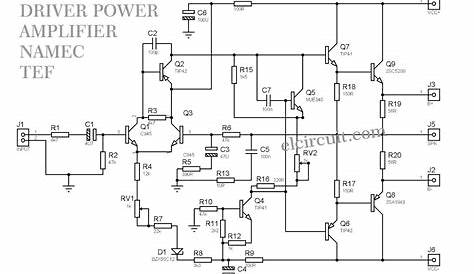 1000W Driver Power Amplifier Namec TEF - Electronic Circuit