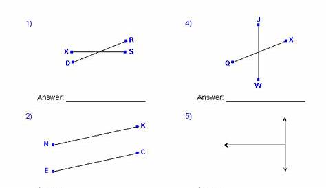 parallel perpendicular and intersecting lines worksheets