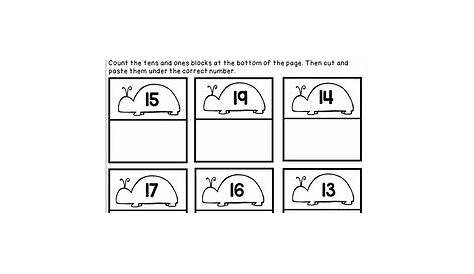 tens and ones worksheet for kindergarten