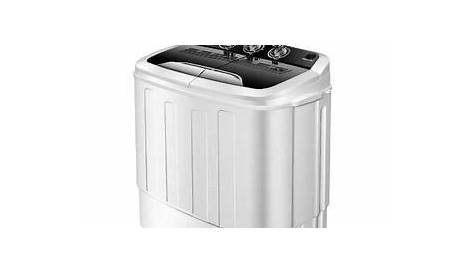 Costway FP10061US-BK Mini Compact Twin Tub Washing Machine Washer 13lbs