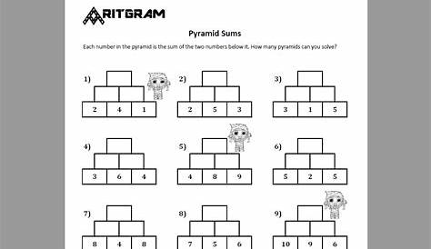 Math Pyramid Worksheet