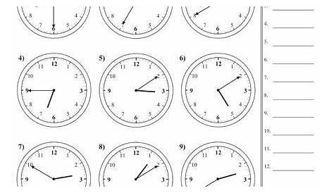 20 Clock Worksheets Grade 3 | Time worksheets, Clock worksheets, Common