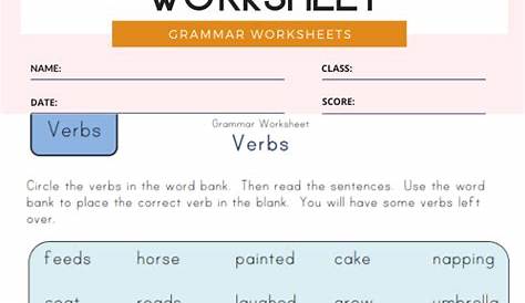 Complete the Sentences Verb Worksheet | Worksheets Free