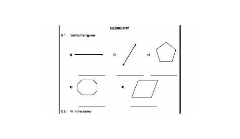 intro to geometry worksheets