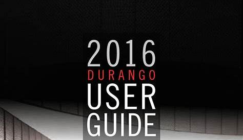 DODGE DURANGO 2016 USER MANUAL Pdf Download | ManualsLib